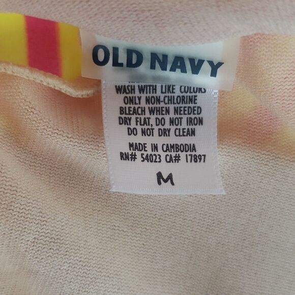 Old Navy Women's Medium Yellow & Pink Striped Bikini Top - Picture 9 of 11